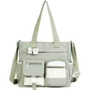 Kawaii Crossbody Bag for Teen Girls Nylon Shoulder Messenger Tote Purse